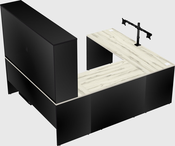 U-shaped desk