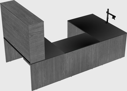 U-shaped desk