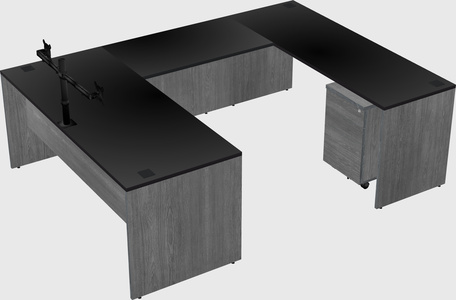 U-shaped desk
