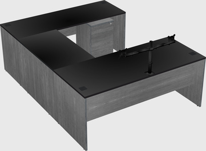 U-shaped desk