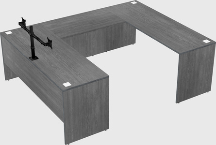 U-shaped desk