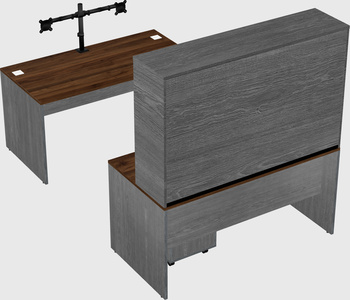 U-shaped desk