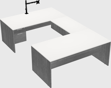 U-shaped desk