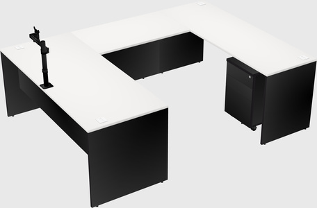 U-shaped desk