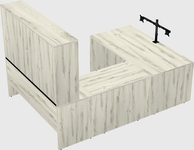 U-shaped desk