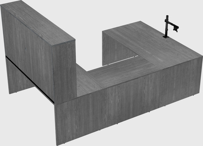 U-shaped desk