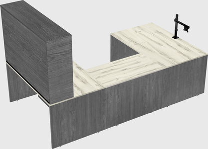 U-shaped desk