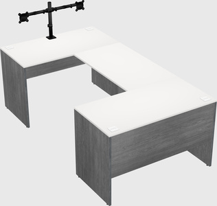 U-shaped desk