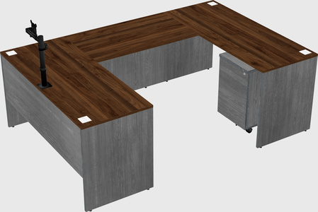 U-shaped desk