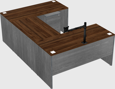 U-shaped desk
