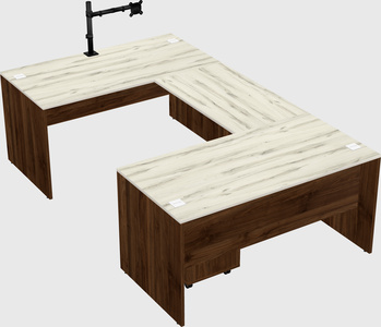 U-shaped desk