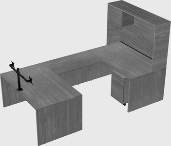 U-shaped desk