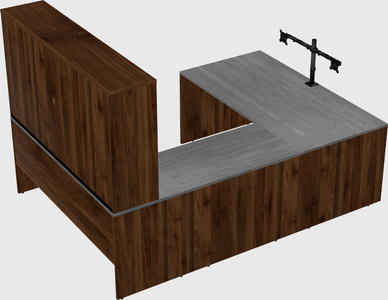 U-shaped desk