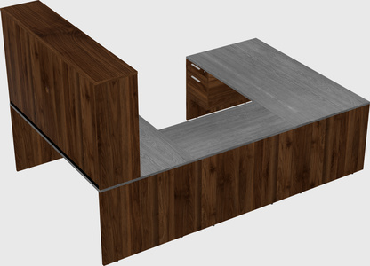 U-shaped desk