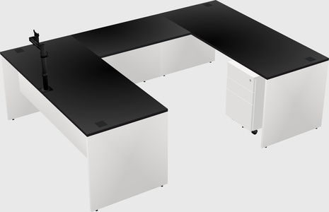 U-shaped desk