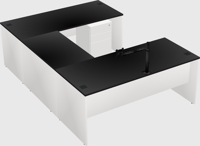 U-shaped desk