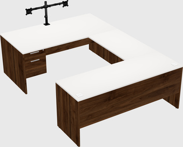 U-shaped desk