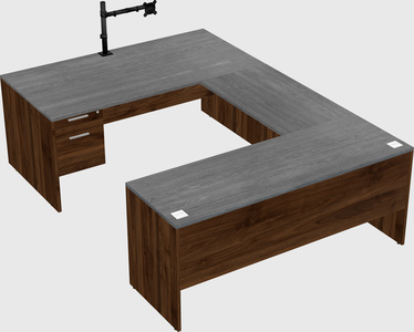 U-shaped desk