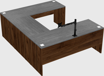 U-shaped desk
