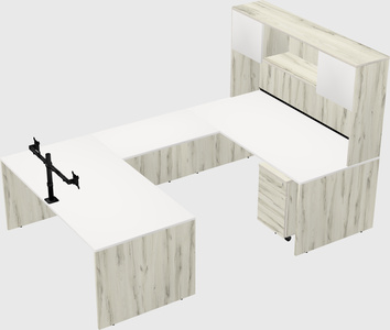 U-shaped desk