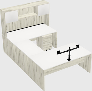 U-shaped desk