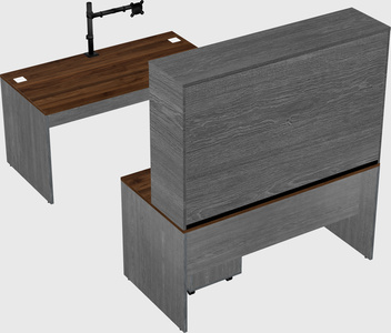 U-shaped desk