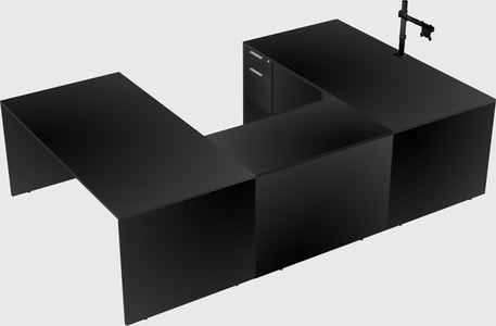 U-shaped desk