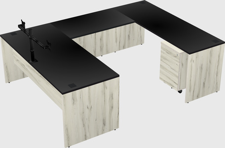 U-shaped desk