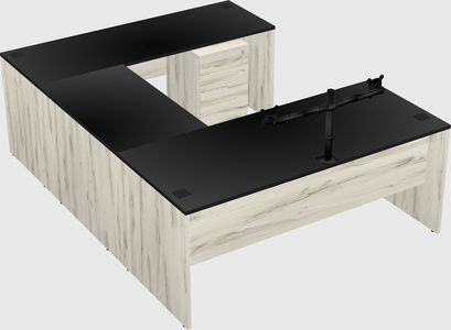 U-shaped desk