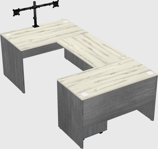 U-shaped desk