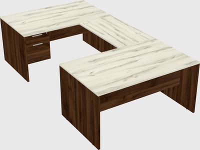 U-shaped desk