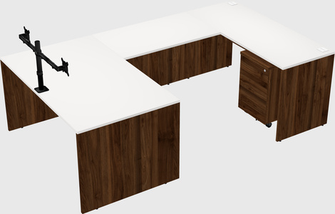 U-shaped desk