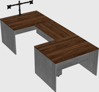 U-shaped desk