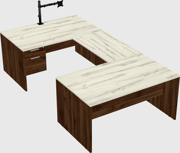 U-shaped desk