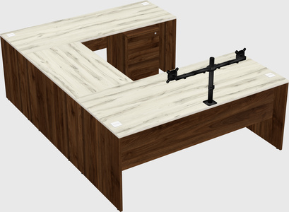 U-shaped desk