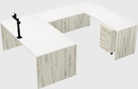 U-shaped desk
