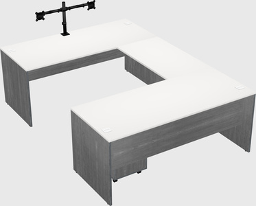 U-shaped desk