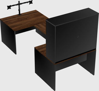 U-shaped desk