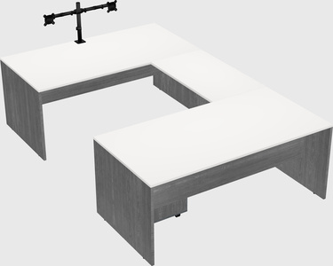 U-shaped desk
