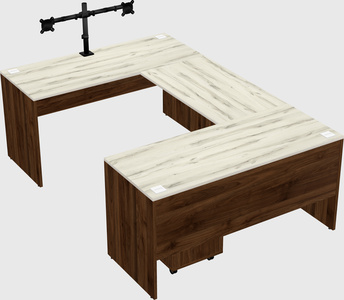 U-shaped desk
