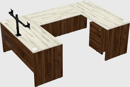 U-shaped desk