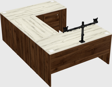U-shaped desk
