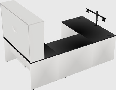 U-shaped desk