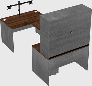 U-shaped desk