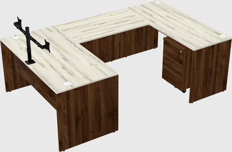U-shaped desk