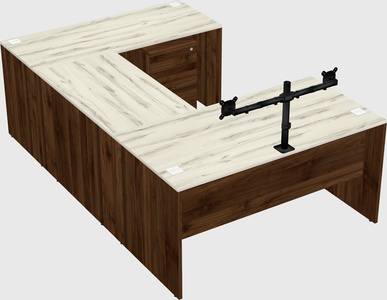 U-shaped desk