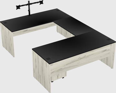 U-shaped desk