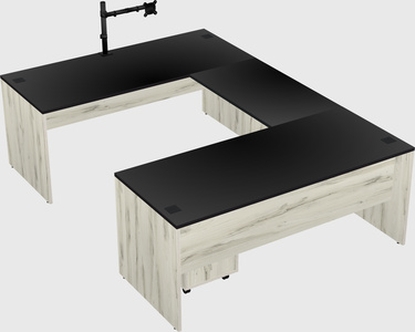 U-shaped desk