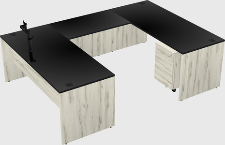 U-shaped desk