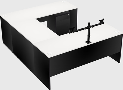 U-shaped desk
